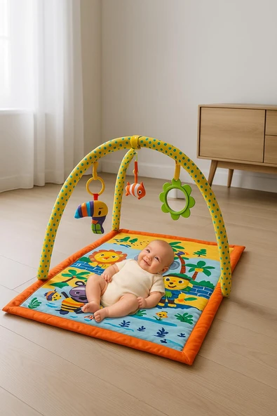 Sevimli Aynalı, Figürlü Eğitici Oyun Halısı - (TAŞIMA ÇANTALI) - 2