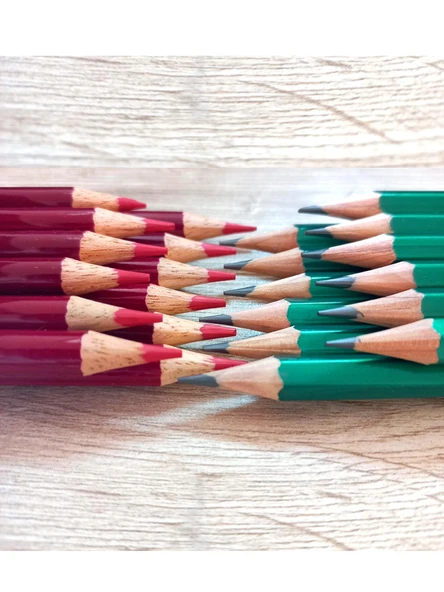 Pensan Mercanlı Kurşun Kalem HB 12'li + Kırmızı Kopya Kalemi 12'li - Resim 5