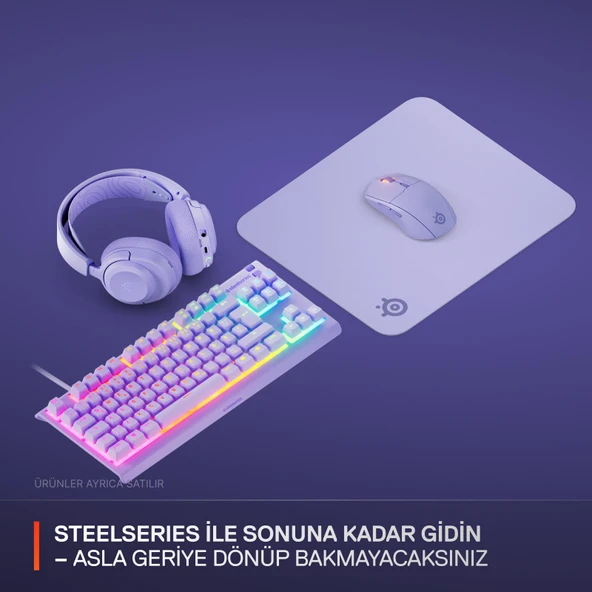 SteelSeries QcK Medium Gaming Oyun Mousepad - Lila - Resim 7