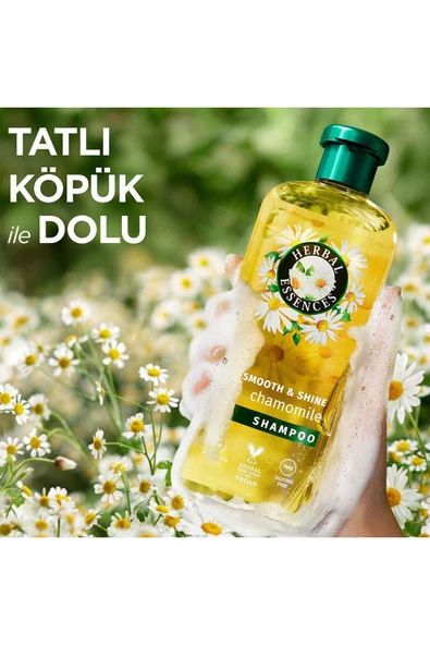 Herbal Essences Şampuan Parlak Pürüzsüz Papatya 350 ml - Resim 7