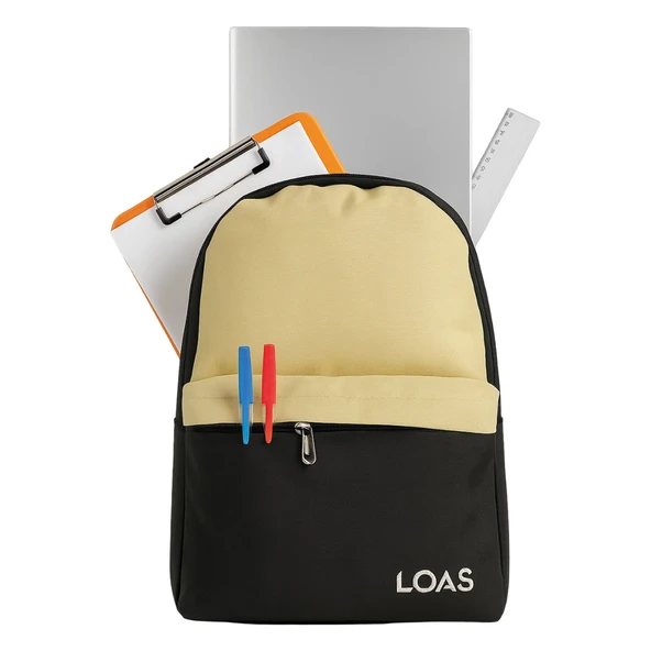 Loas L-EDU21 Krem Renk Okul Çantası/Sırt Çantası - 1