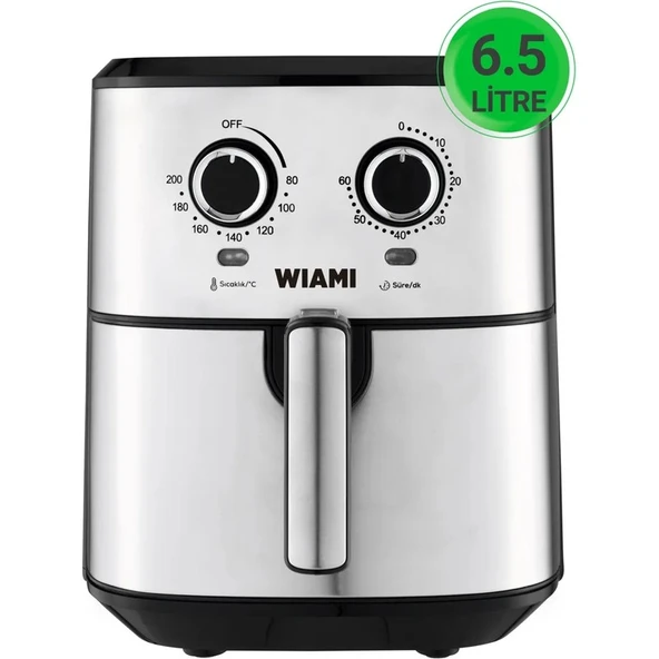 Wiami 6.5 Lt Retro Yağsız Hava Fritözü TTAF-500MS Retro Airfryer 6.5lt - Resim 2