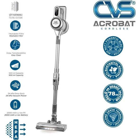 CVS Dn 4731 Cordless Katlanır Şarjlı Dijital Dik Süpürge - 2
