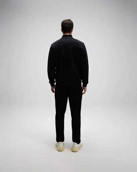 Ellesse EM580-BK Erkek Yarım Fermuarlı Siyah Sweat - 13