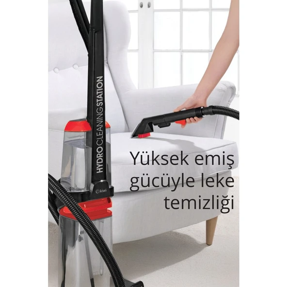Kiwi KCC-4371 PRO Bağlanabilir Koltuk Temizleme Başlıklı Dikey Halı Yıkama Leke Çıkartma Makinesi - Resim 6