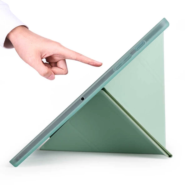 Galaxy Tab A7 10.4 T500 2020 Kılıf Tri Folding Kalem Standlı - 12