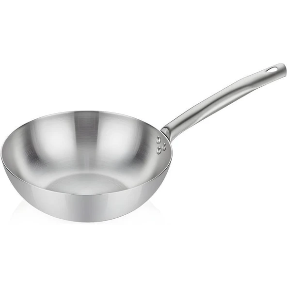 CVS Dn 20042 Ametist 28 cm Paslanmaz Çelik Wok Tavası - 3