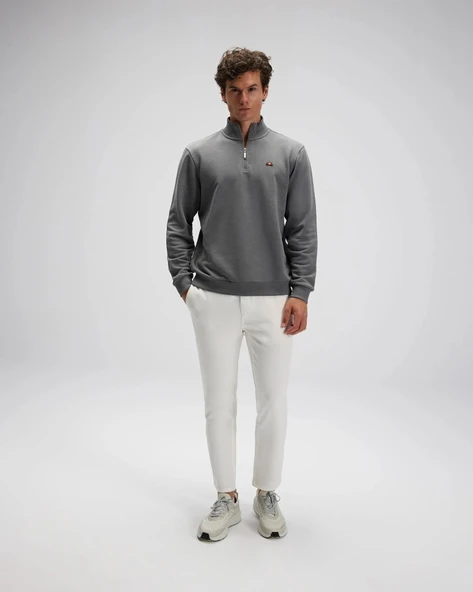 Ellesse EM580-ANT Erkek Yarım Fermuarlı Antrasit Sweat - 3