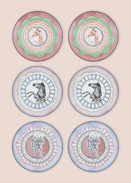 The Mia Spring Servis Tabağı 6lı Set 26 cm SPR0003 - Resim 6