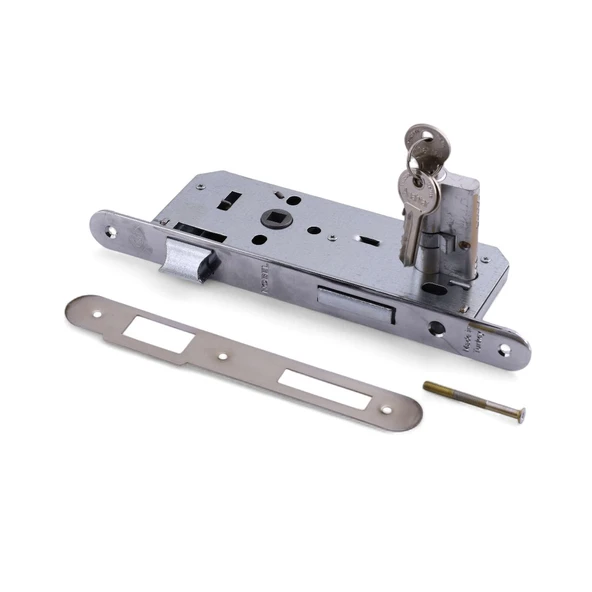 Yale Dış Kapı Kilidi Oda Kapısı Barelli Silindirli 40x23 mm 3 Anahtarlı Dayanıklı Oval Gömme Kilit - Resim 2