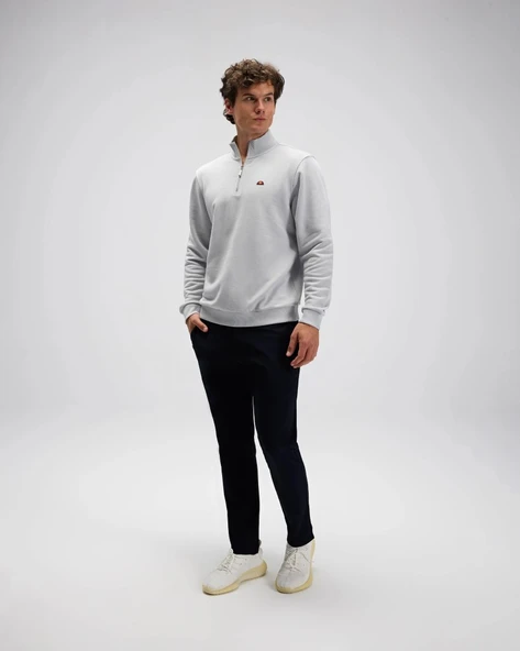 Ellesse EM580-GI Erkek Yarım Fermuarlı Gri Sweat - 3