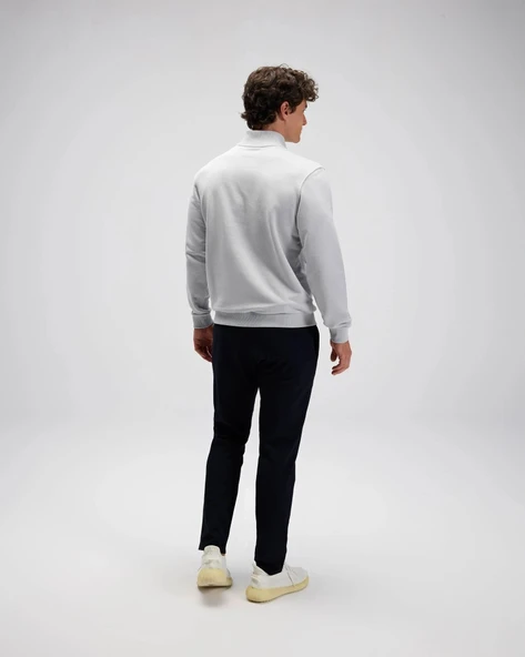 Ellesse EM580-GI Erkek Yarım Fermuarlı Gri Sweat - 4