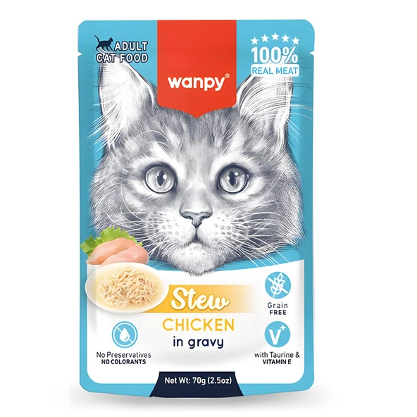Wanpy Pouch Tavuklu Yaş Kedi Maması 70gr ürün görseli