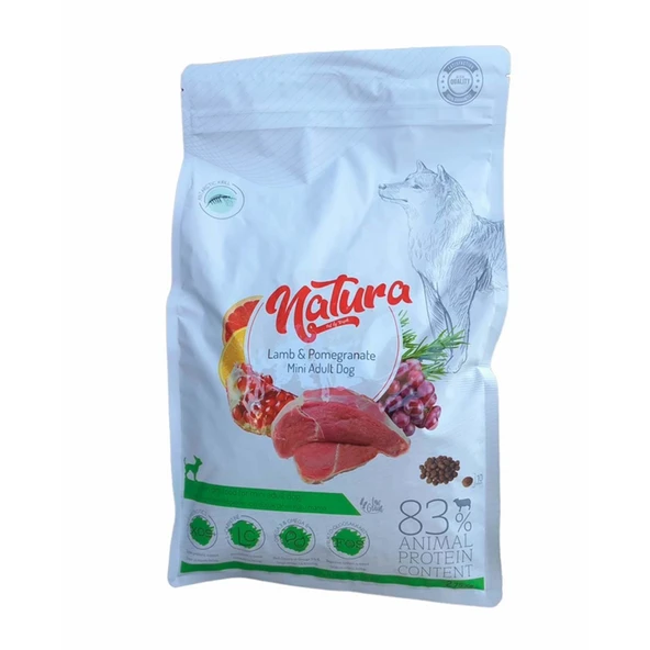 Natura Düşük Tahıllı Kuzu & Nar Mini Irk Yetişkin Köpek Maması 2.75 Kg ürün görseli