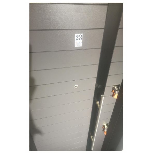Tezwood 1550 Siyah Statik Kasalı Antrasit Düz Model Daire Kapısı, Çelik Kapı, Villa Kapısı - 3