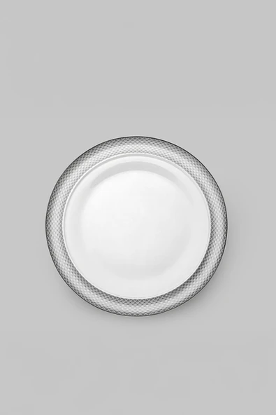 Nehir Camelia Platin Yaldızlı 28 Parça Porselen Yemek Takımı - Resim 7