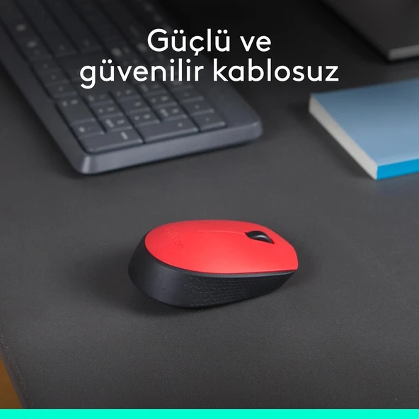 M171 Kablosuz Mouse Kırmızı 910-004641 - Resim 5