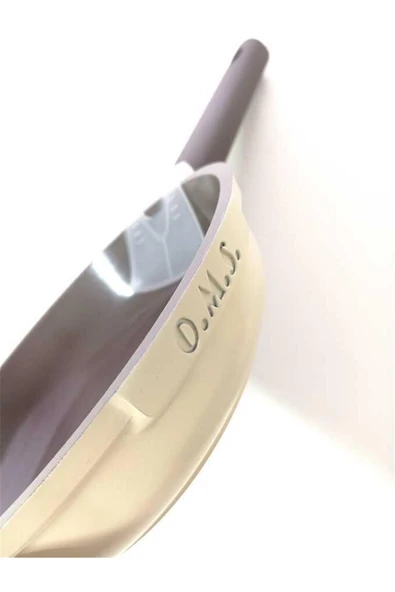 OMS 15016 - 3 Parça, İndüksiyonlu Ocak Uyumlu, Döküm, Seramik, ( 20 - 24 - 28 Cm ) Tava Seti Krem Rengi - Resim 6