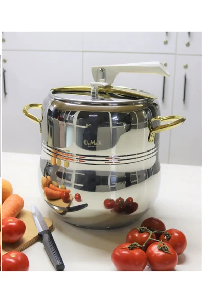 OMS 5104 GOLD Klasik Tombik Güveç Düdüklü Tencere 5 Litre ürün görseli
