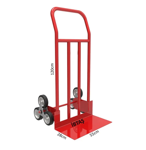 İBTAŞ 3 Tekerlekli 250 KG Ergonomik Merdiven Çıkabilen Koli, Eşya, Yük Taşıma EL Arabası ürün görseli