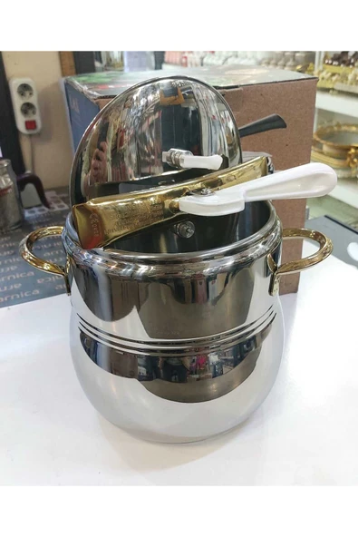 OMS 5104 GOLD Klasik Tombik Güveç Düdüklü Tencere 5 Litre - Resim 3