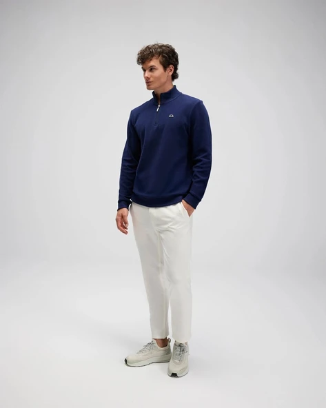 Ellesse EM603-NV Erkek Yarım Fermuarlı Lacivert Sweat - 4