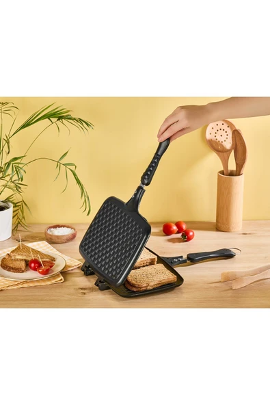 FALEZ BLACK LINE DÖKÜM OCAK ÜSTÜ TOST MAKİNESİ 28CM - Resim 4