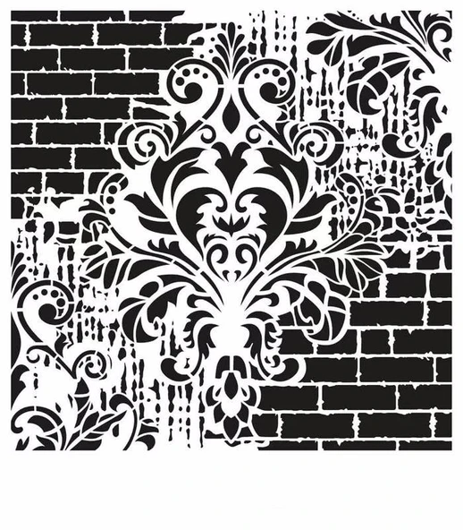 GRUNGE STENCIL GCS-2 45X45 - 1