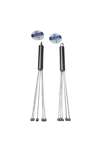 IVORY Profosyonel Top uçlu Ayarlanabilir Paslanmaz Uzun Çelik Çırpıcı (30 cm) - Resim 3