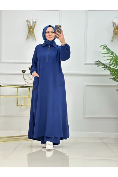 Kadın Tesettür Giyim 2'Li Takım Tunik & Pantolon - 1
