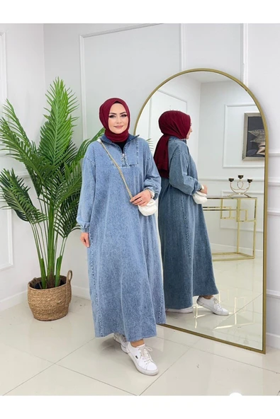 Tesettür Elbise Kot Elbise - Resim 2