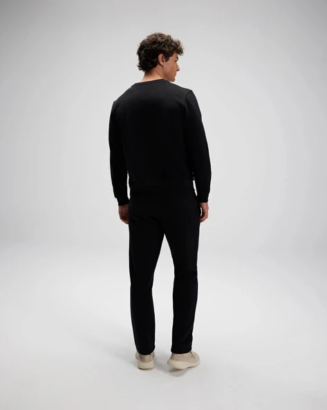 Ellesse EM579-BK Erkek Sıfır Yaka Siyah Sweat - 5