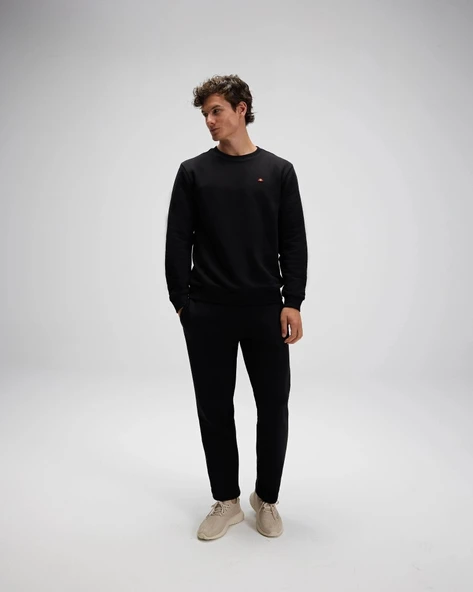 Ellesse EM579-BK Erkek Sıfır Yaka Siyah Sweat - 6
