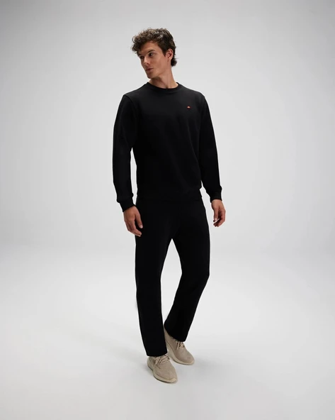 Ellesse EM579-BK Erkek Sıfır Yaka Siyah Sweat - 3