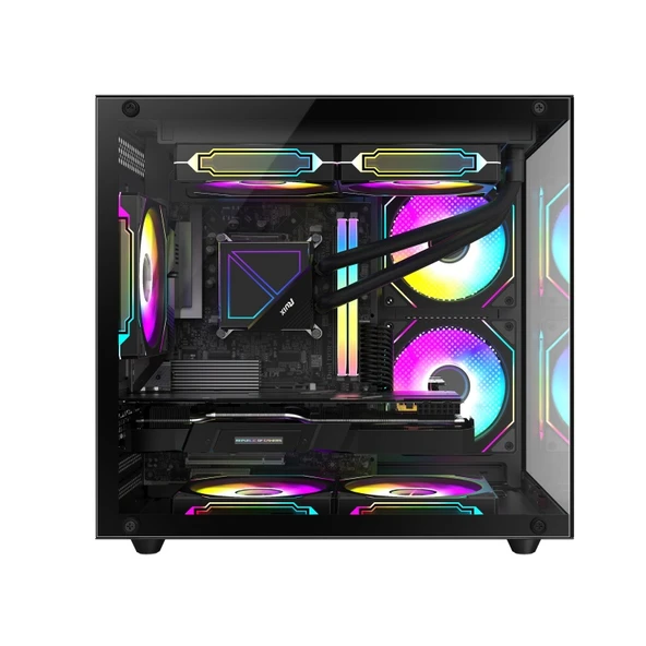 Xaser Force X10 Ryzen 7 7800X3D 32GB DDR5 Ram 1TB M.2 NVMe SSD 16GB RTX5060 Ti Sıvı Soğutmalı Masaüstü Oyuncu Bilgisayarı - 4