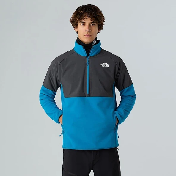 M GLACIER HEAVYWEIGHT 1/2 ZIP BLUE BLUE M ürün görseli 1