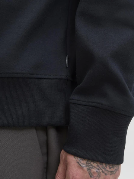 JPRBLACHAD BRANDING SWEAT CREW NECK LN Black Beauty Black Beauty M - Resim 6