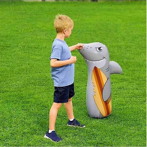 Bestway 52152 Bop Bags Köpek Balığı Desenli Hacıyatmaz 89 Cm Sulu Hacı Yatmaz - Resim 2