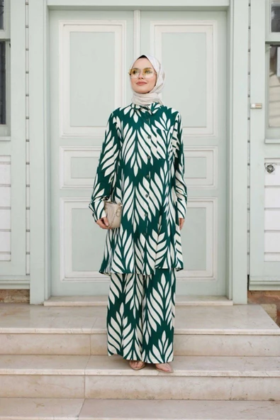 Kadın Tesettür 2'Li Takım Tunik & Pantolon - 1