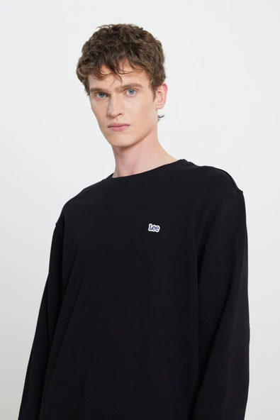 Bisiklet Yaka Sweatshirt Black Black XL - Resim 2