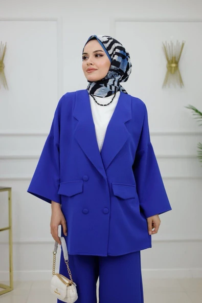 Kadın Tesettür Takım 2'Li Ceket & Pantolon Takımı - 2