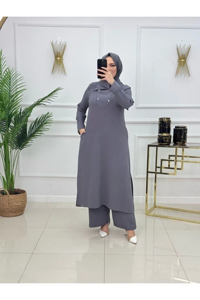Kadın Tesettür 2'Li Takım Tunik & Pantolon - 5
