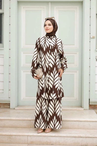 Kadın Tesettür 2'Li Takım Tunik & Pantolon - 11
