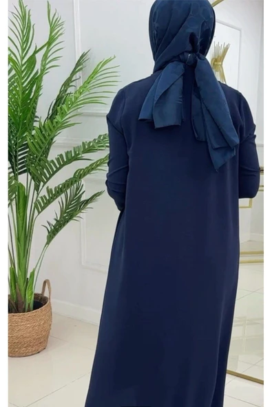Kadın Tesettür 3'Lü Takım, İçlik Tunik & Pantolon & Abaya - 10