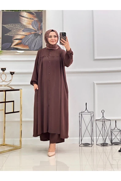 Kadın Tesettür 2'Li Takım Tunik Pantolon - 9