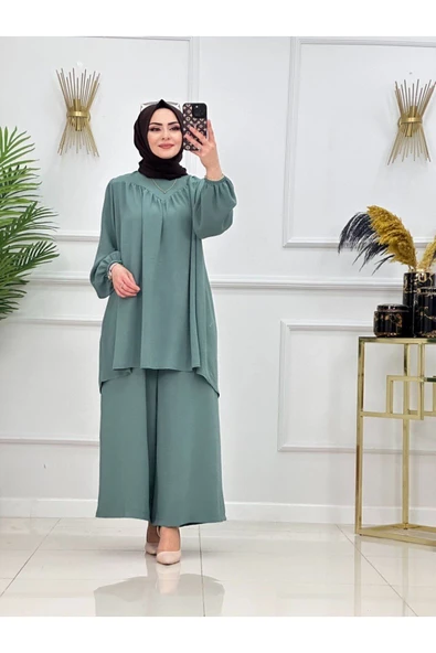 Kadın Tesettür 2'Li Takım Tunik & Pantolon - 9