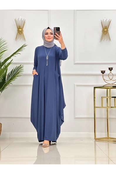 Kadın Tesettür Elbise Pileli Elbise - Resim 7