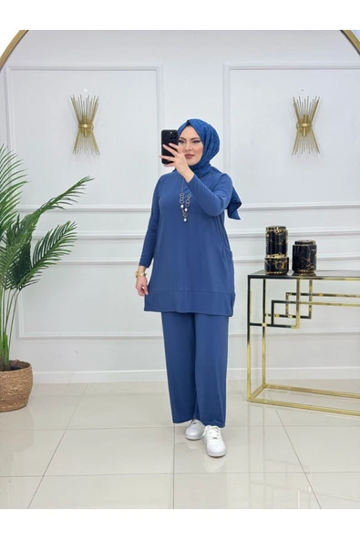 Kadın Tesettür 2'Li Takım Tunik & Pantolon Takımı - Resim 5