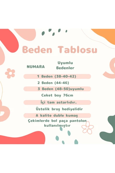Kadın Ceket Astarlı Duble Kumaş Broş Detaylı Ceket - 12