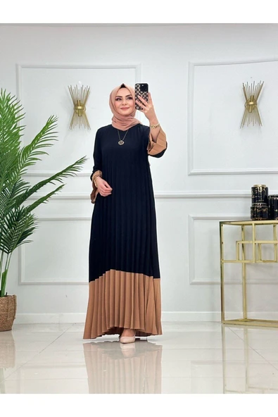 Kadın Tesettür Elbise Piliseli Elbise - Resim 7